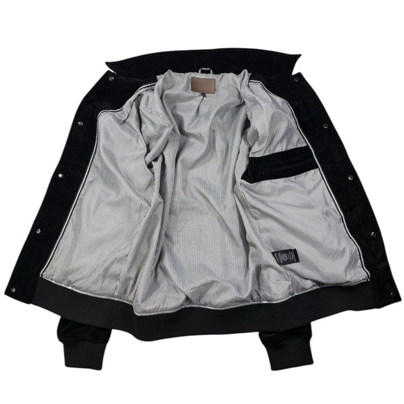 Civil Society Men's Black Stinger Velvet Flight Jacket in Black| Size L - Picture 5 of 12